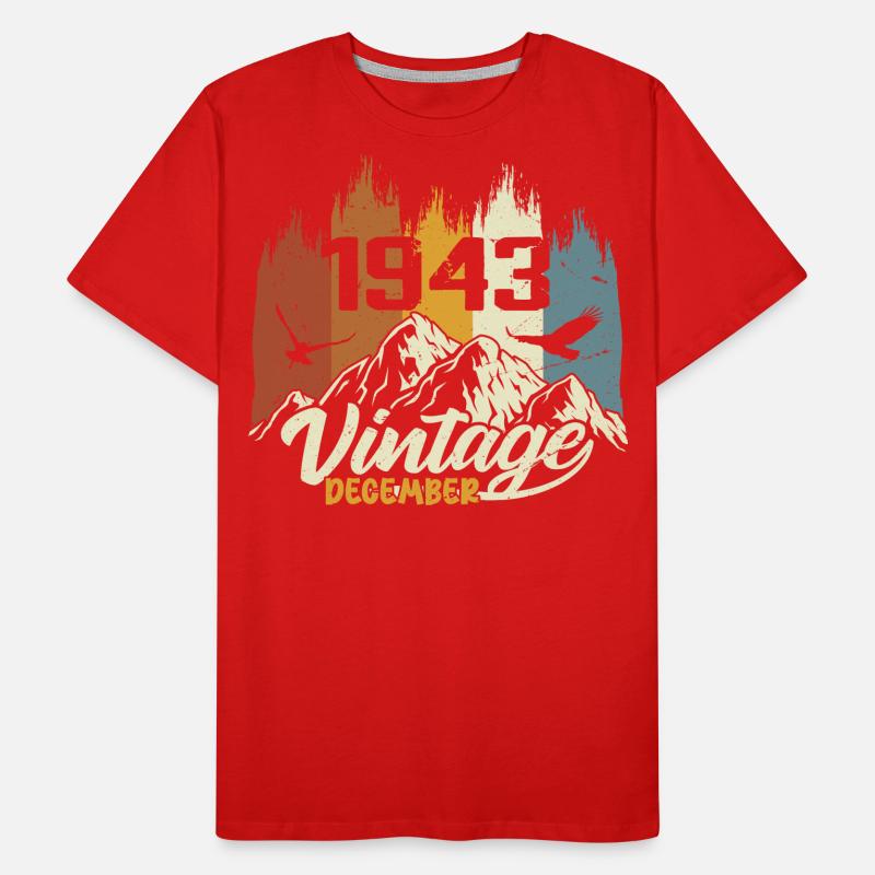 Birthday present born in December 1943 Men's Premium Organic T-Shirt