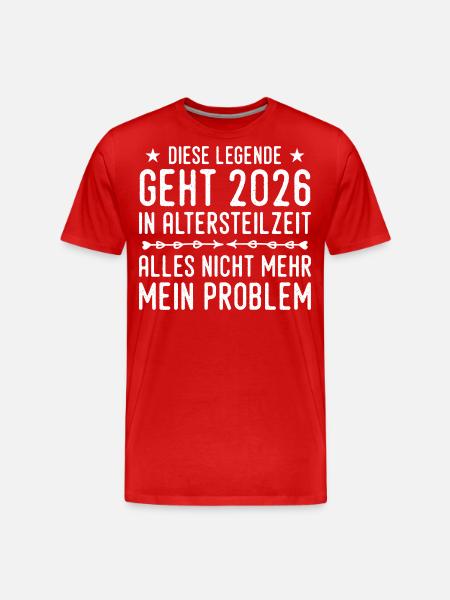 Partial retirement 2026 - Men's Premium Organic T-Shirt - red