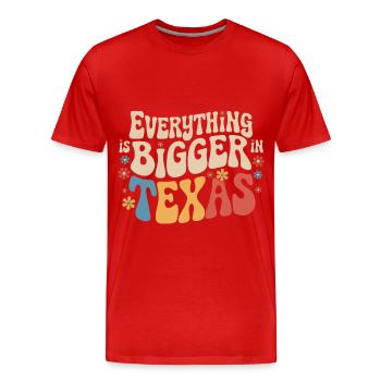 Texas State Texans Texas - Men's Premium Organic T-Shirt - red - Front - Damien (186cm)