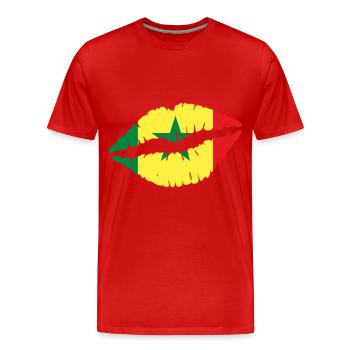 Senegal - Männer Premium Bio T-Shirt - Rot - Vorne - Damien (186cm)