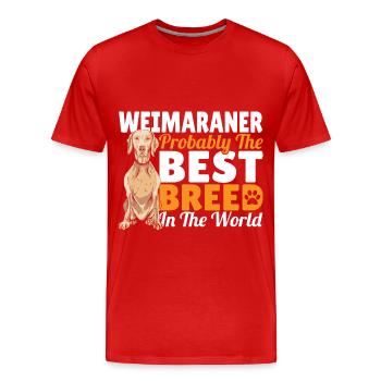 Weim Dog Weimaraner Lover Weimaraner Fanartikel - Männer Premium Bio T-Shirt - Rot - Vorne - Damien (186cm)
