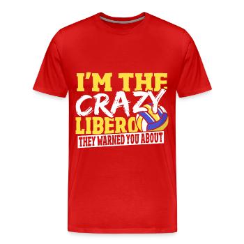 Le beach-volley, un must pour les joueurs de volley-ball - T-shirt bio Premium Homme - rouge - Devant - Damien (186cm)