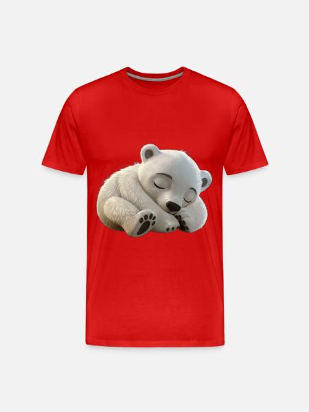 Polar bear - Men's Premium Organic T-Shirt - red