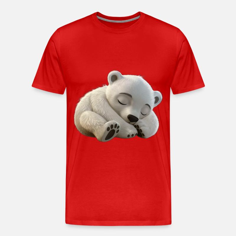 Eisbär - Männer Premium Bio T-Shirt - Rot