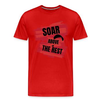 Soar Above the Rest – Paragliding Design - Männer Premium Bio T-Shirt - Rot - Vorne - Damien (186cm)