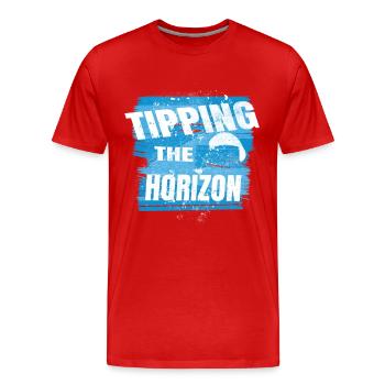 Tipping the Horizon – Paragliding Adventure - Men's Premium Organic T-Shirt - red - Front - Damien (186cm)