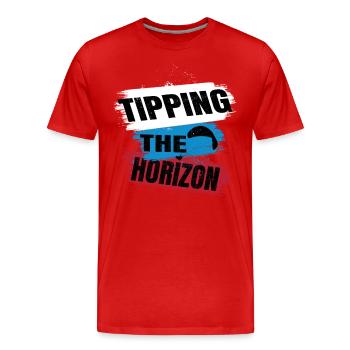 Tipping the Horizon – Paragliding Adventure - Men's Premium Organic T-Shirt - red - Front - Damien (186cm)