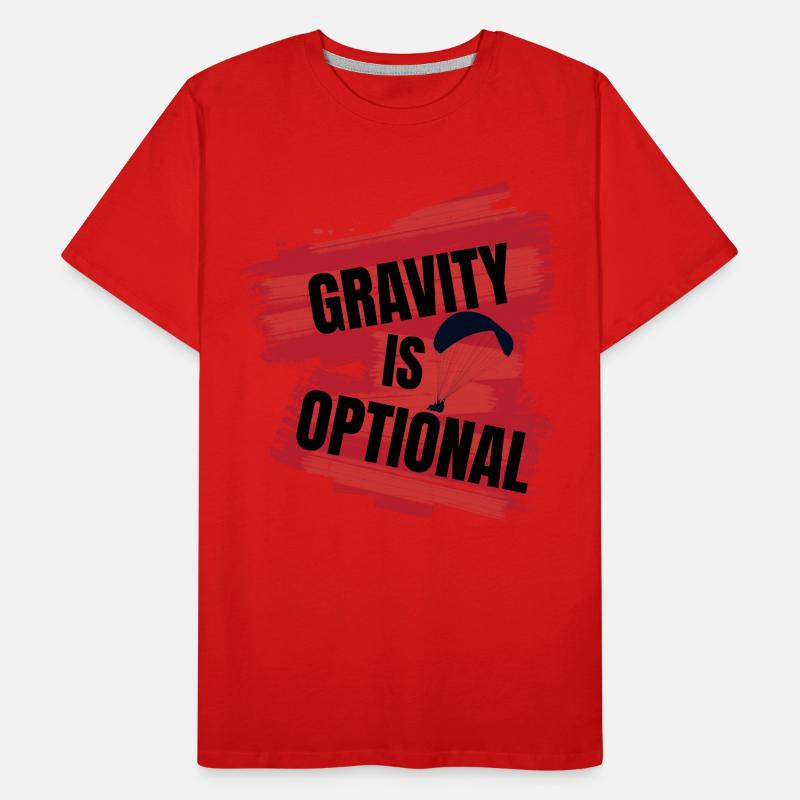 Gravity Is Optional – Paragliding Design Men's Premium Organic T-Shirt