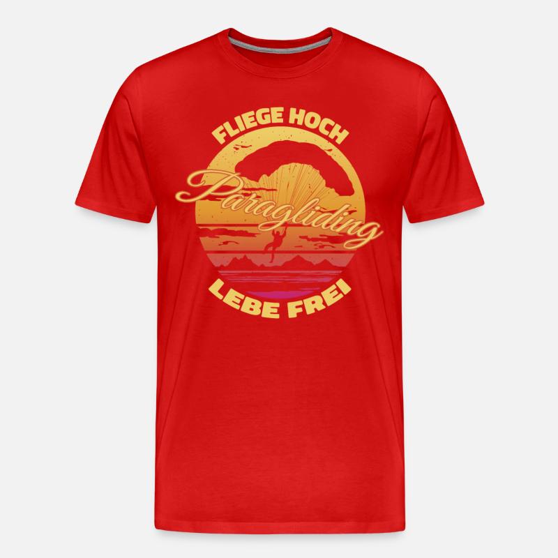 Fliege hoch, lebe frei - Männer Premium Bio T-Shirt - Rot