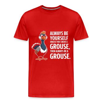 Auerhahn - Männer Premium Bio T-Shirt - Rot - Vorne - Damien (186cm)