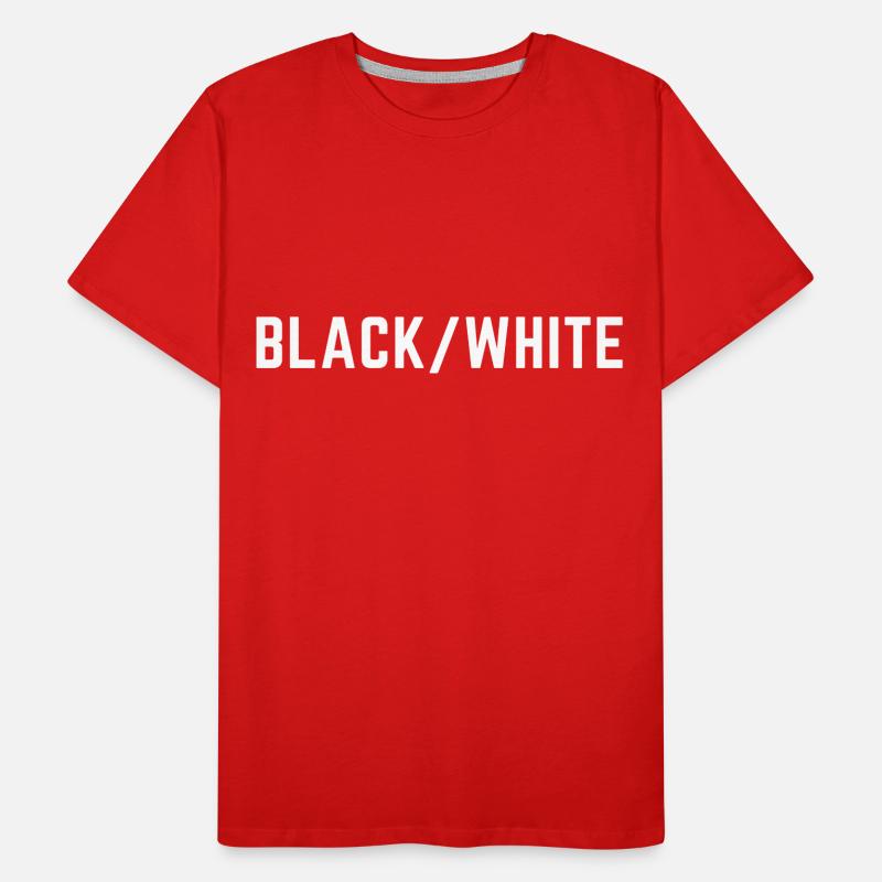 black white white Men's Premium Organic T-Shirt