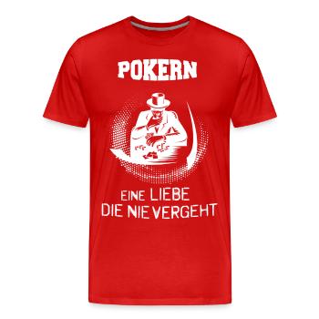 Pokern Chips Geschenk T Shirt - Männer Premium Bio T-Shirt - Rot - Vorne - Damien (186cm)