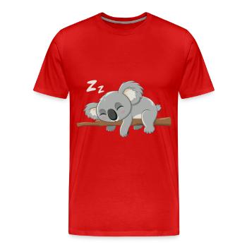 Koala Koala Koala Ours Koala Animal - T-shirt bio Premium Homme - rouge - Devant - Damien (186cm)