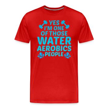 Wassergymnastik Aquatische Fitness Aqua Exercise - Männer Premium Bio T-Shirt - Rot - Vorne - Damien (186cm)