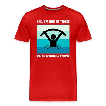 Wassergymnastik Aquatische Fitness Aqua Exercise - Männer Premium Bio T-Shirt - Rot - Vorne - Damien (186cm)