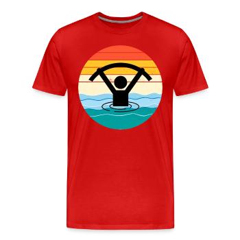 Aquagym Aquatique Fitness Aquatique Vintage Rétro - T-shirt bio Premium Homme - rouge - Devant - Damien (186cm)
