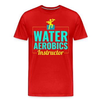 Wassergymnastik Instruktor Aquatic Fitness Trainer - Männer Premium Bio T-Shirt - Rot - Vorne - Damien (186cm)