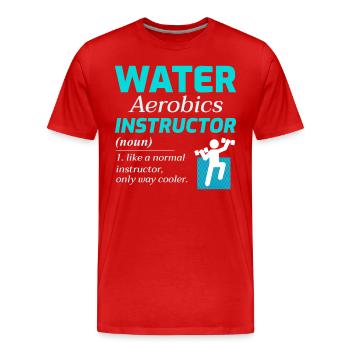 Wassergymnastik Instruktor Aquatic Fitness Trainer - Männer Premium Bio T-Shirt - Rot - Vorne - Damien (186cm)