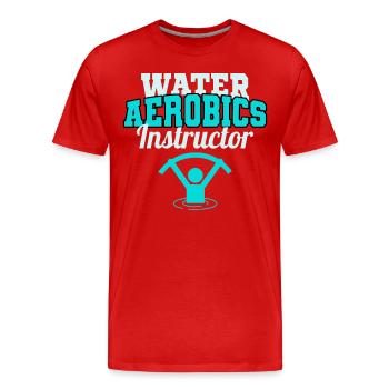 Wassergymnastik Instruktor Aquatic Fitness Trainer - Männer Premium Bio T-Shirt - Rot - Vorne - Damien (186cm)
