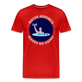 Wassergymnastik Aquatische Fitness Aqua Exercise - Männer Premium Bio T-Shirt - Rot - Vorne - Damien (186cm)