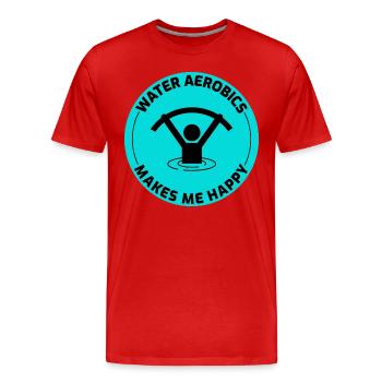 Wassergymnastik Aquafitness Aqua Exercise - Männer Premium Bio T-Shirt - Rot - Vorne - Damien (186cm)