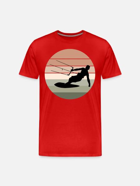 Kiteboarding Kiteboarder Kitesurfing Kitesurf - Men's Premium Organic T-Shirt - red