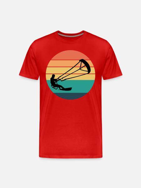 Kiteboarding Kiteboarder Kitesurfing Kitesurf - Men's Premium Organic T-Shirt - red
