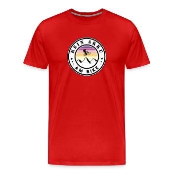 Kein Akku am Bike - Männer Premium Bio T-Shirt - Rot - Vorne - Damien (186cm)