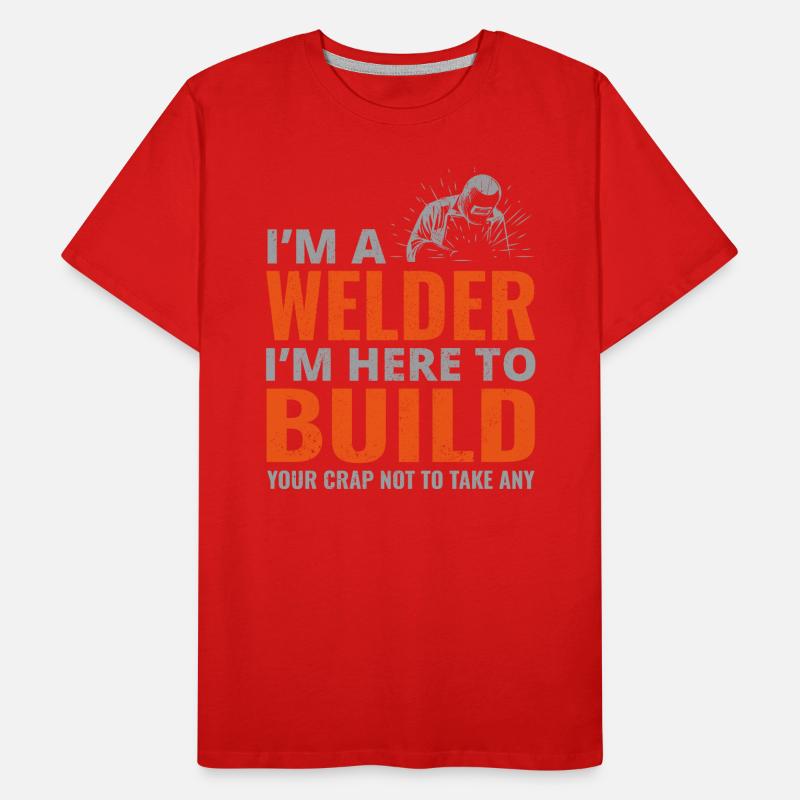 Weld Welding Welder Metal Construction Ironworker Men's Premium Organic T-Shirt