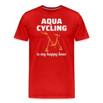 Aqua Cycling Piscine Fitness Training Coach - T-shirt bio Premium Homme - rouge - Devant - Damien (186cm)