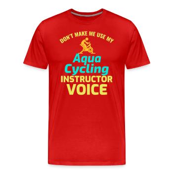Aqua Cycling Piscine Fitness Training Drôle - T-shirt bio Premium Homme - rouge - Devant - Damien (186cm)