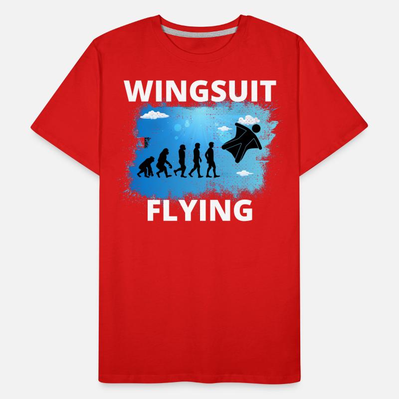 Wingsuit volant Base Jumping Skydiving Evolution T-shirt bio Premium Homme