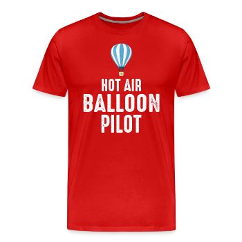 Montgolfière Montgolfière Pilote de montgolfière - T-shirt bio Premium Homme - rouge - Devant - Damien (186cm)