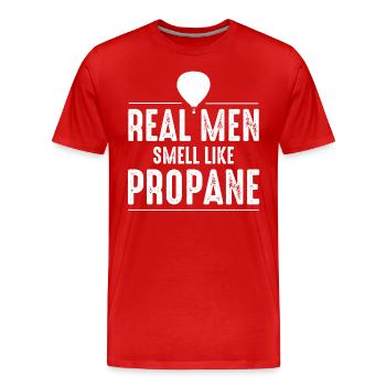 Montgolfière Montgolfière Montgolfière - T-shirt bio Premium Homme - rouge - Devant - Damien (186cm)