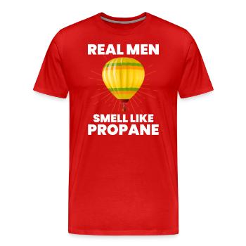Montgolfière Montgolfière Montgolfière - T-shirt bio Premium Homme - rouge - Devant - Damien (186cm)