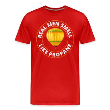Montgolfière Montgolfière Montgolfière - T-shirt bio Premium Homme - rouge - Devant - Damien (186cm)