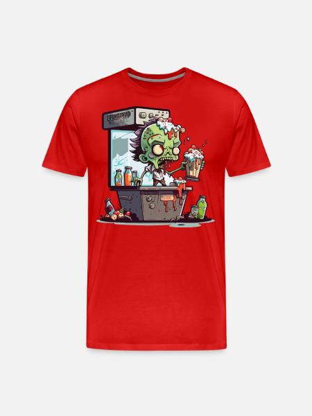 Brainy Beverages - Men's Premium Organic T-Shirt - red