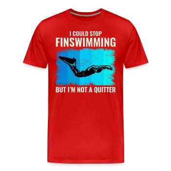 Nageoires Nageoire Nageur Natation Sports nautiques - T-shirt bio Premium Homme - rouge - Devant - Damien (186cm)