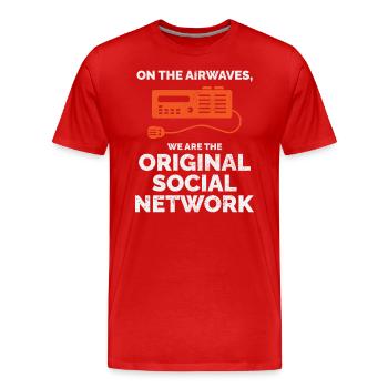 Amateurfunker Ursprüngliches soziales Netzwerk - Männer Premium Bio T-Shirt - Rot - Vorne - Damien (186cm)