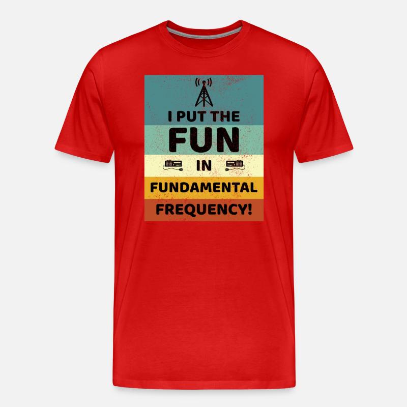 Spaß mit dem Grundfrequenz-Amateurfunk - Männer Premium Bio T-Shirt - Rot
