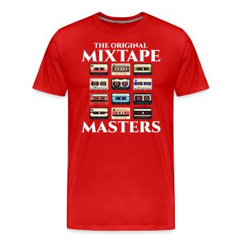 The Original Mixtape Masters : cassette des années 80 - T-shirt bio Premium Homme - rouge - Devant - Damien (186cm)