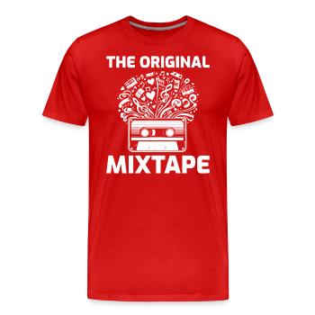 Mixtape Magic des années 80 : Explosion musicale avec cassette - T-shirt bio Premium Homme - rouge - Devant - Damien (186cm)