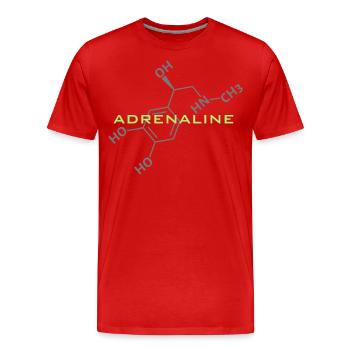 Adrenaline Structural Formula - Men's Premium Organic T-Shirt - red - Front - Damien (186cm)