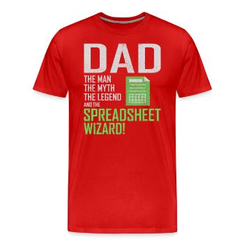 Buchhalter Papa Buchhaltung Finanzen Finanzen Lustig - Männer Premium Bio T-Shirt - Rot - Vorne - Damien (186cm)