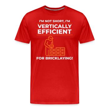 Bricklayer Bricklaying Vertical Efficiency Job - Men's Premium Organic T-Shirt - red - Front - Damien (186cm)
