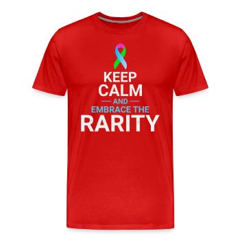 Sensibilisation aux maladies rares : Adoptez la rareté - T-shirt bio Premium Homme - rouge - Devant - Damien (186cm)