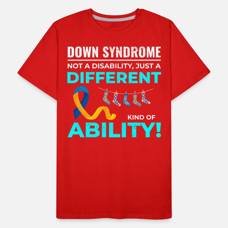 Down Syndrome Awareness Different Ability Men's Premium Organic T-Shirt