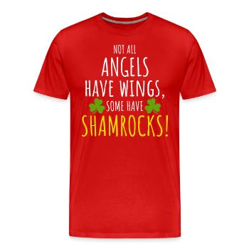 Shamrock Angels: Lustiges irisches Mädchen - Männer Premium Bio T-Shirt - Rot - Vorne - Damien (186cm)