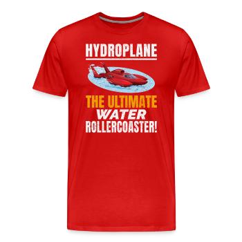 Hydroplane, Boat Racing, Rollercoaster Adventure, - T-shirt bio Premium Homme - rouge - Devant - Damien (186cm)