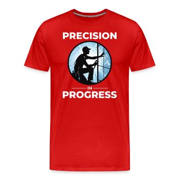 Vitrier Fenêtre Verre Montage Fitter Verrerie - T-shirt bio Premium Homme - rouge - Devant - Damien (186cm)